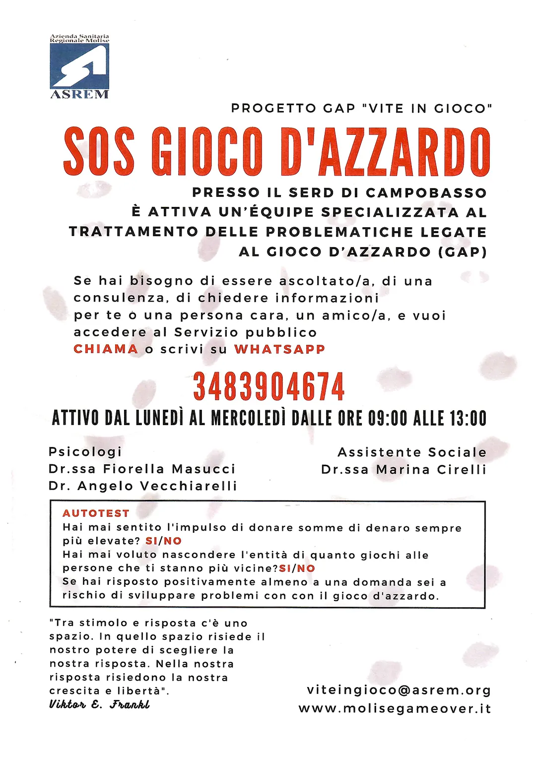 SOS gioco d'azzardo