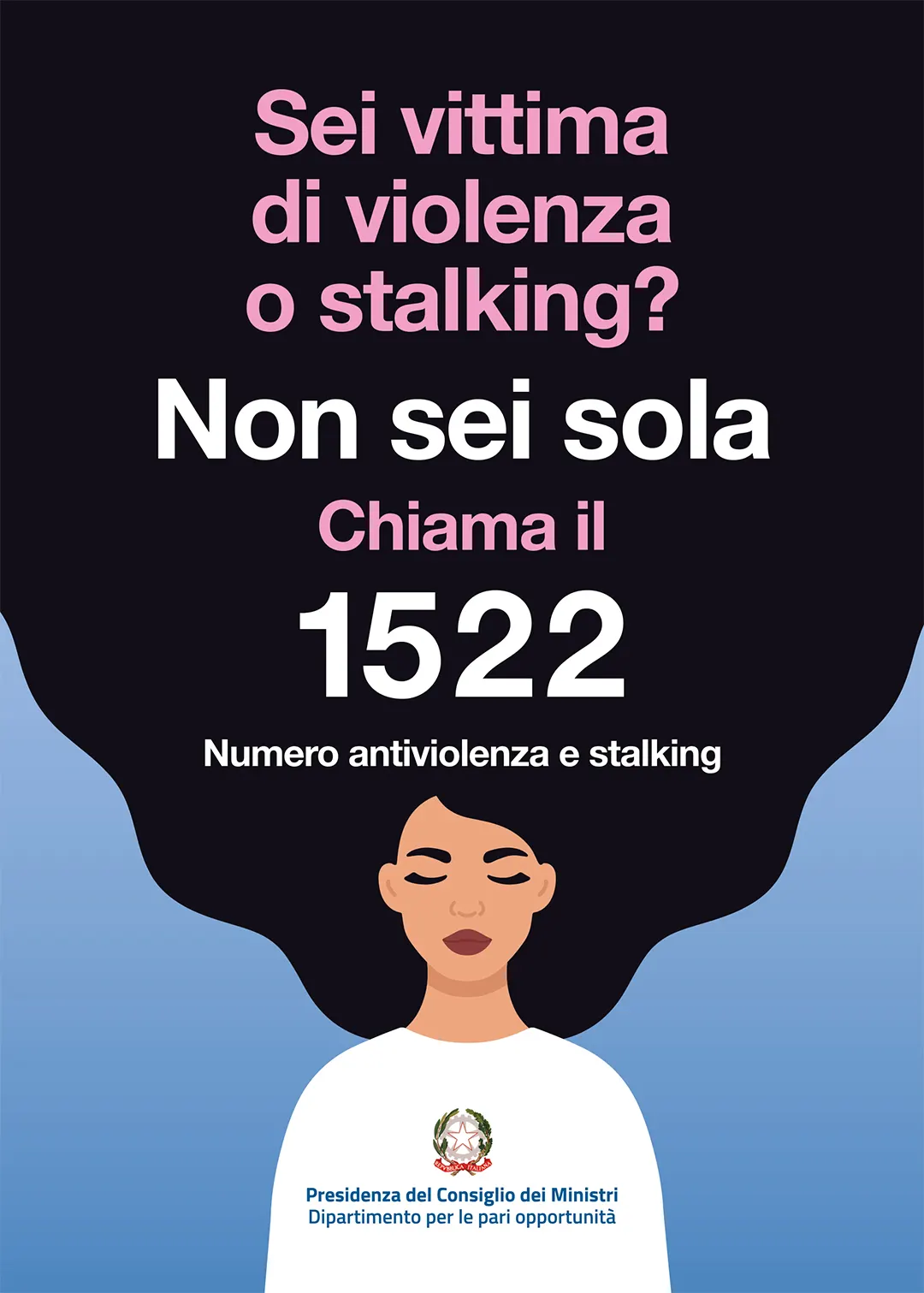 Chiama il 1522 se sei vittima di violenza o stalking